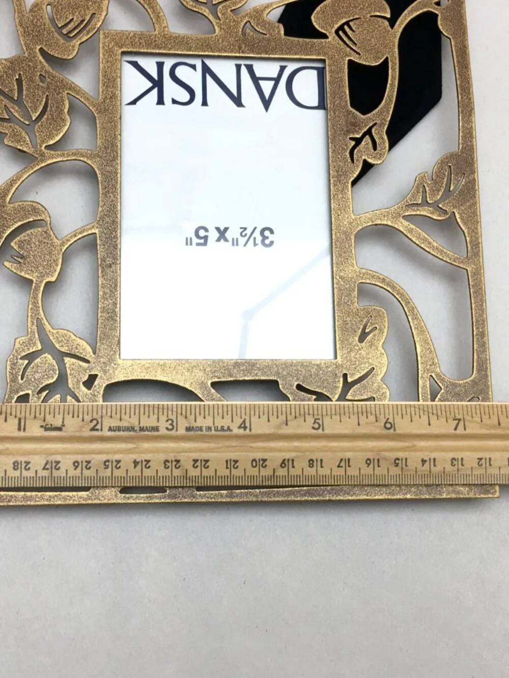 NEW Dansk Gold Tone Metal Picture Frame Leaves & Acorn Horizontal or Vertical